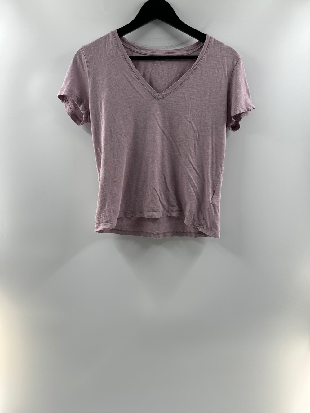 Madewell Whisper Cotton V-Neck Tee Women’s Small Heathered Mauve Lilac